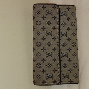 Louis Vuitton Blue Denim long Wallet